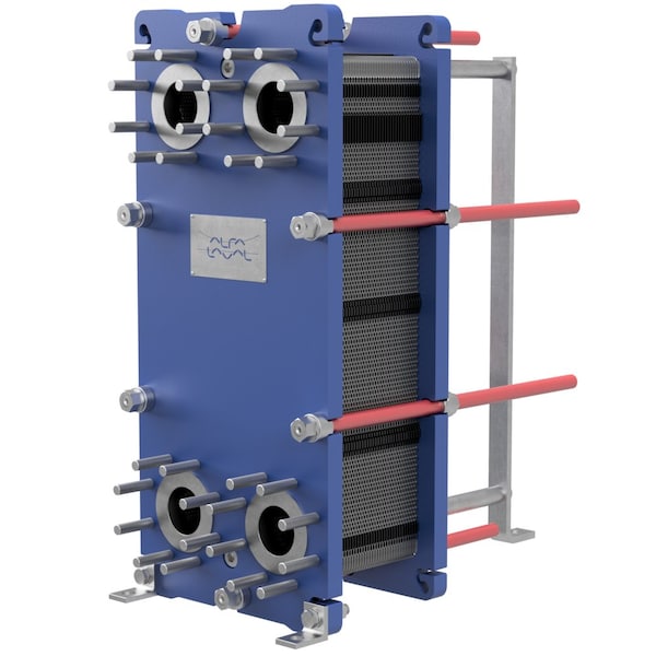 Gasketed Plate Heat Exchanger, 20 Plate, 2,290K BTU